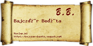 Bajczár Beáta névjegykártya